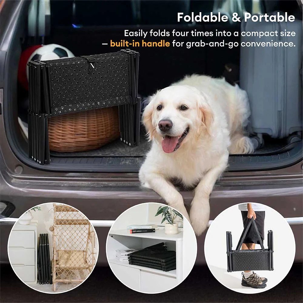 Travel Portable Foldable 4-Steps Non-Slip Dog Car Stair - News Pet Shop
