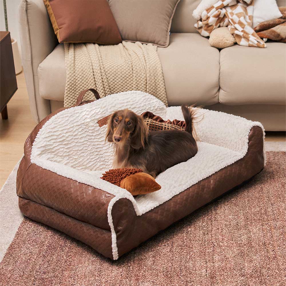 Classic Cozy Cushioning Pillow Bolster Dog Sofa Bed - Couch Potato - News Pet Shop