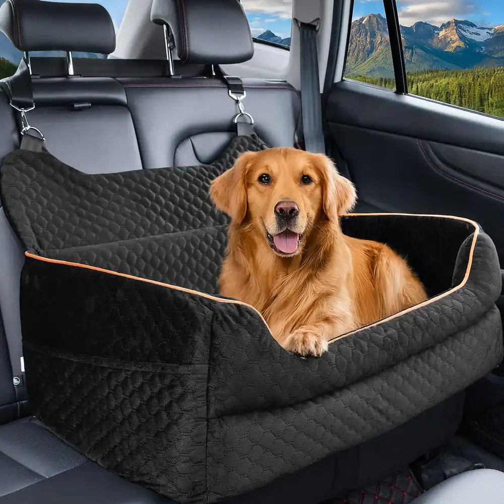 Portable Washable Travel Safety Large Dog Car Booster Seat Bed for Back Seat - News Pet Shop