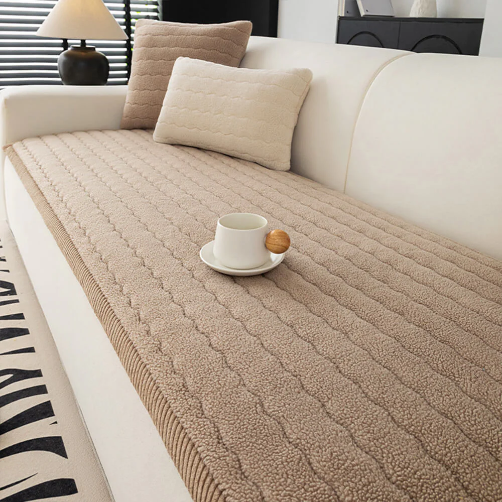 Creamy Soft Breathable Lambskin Couch Cover - News Pet Shop