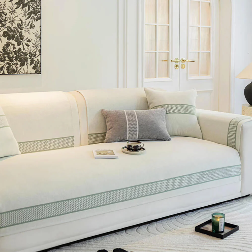 Chenille Jacquard Wide Edge Design Scratch-Resistant Couch Cover - News Pet Shop