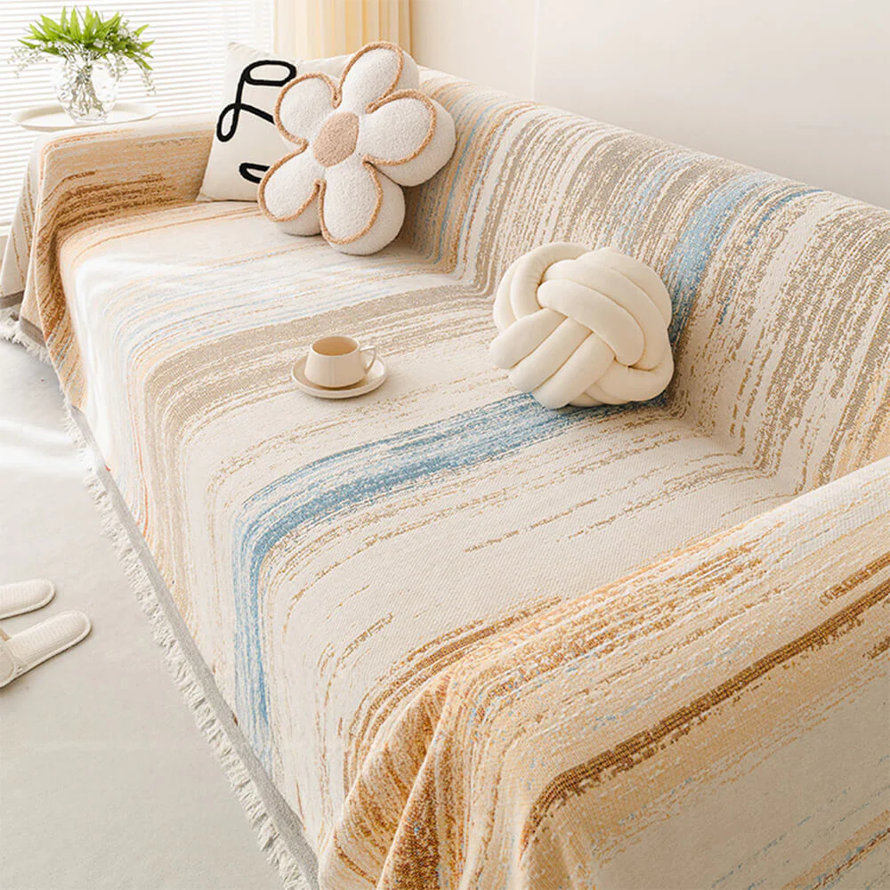 Colorful Rainbow Gradient Full Sofa Drape Throw Couch Cover - News Pet Shop