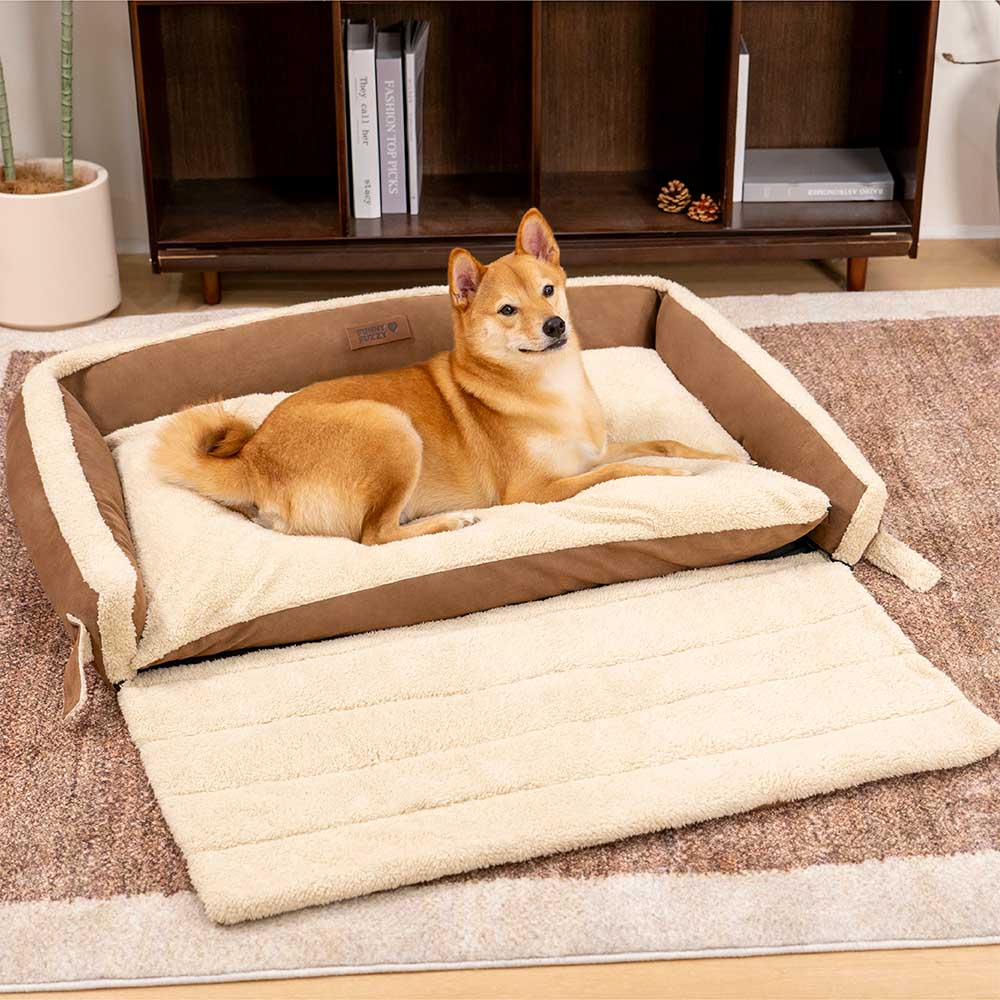 Stylish Expandable Ergonomic Calming Dog Bed - Tranquil Paws - News Pet Shop