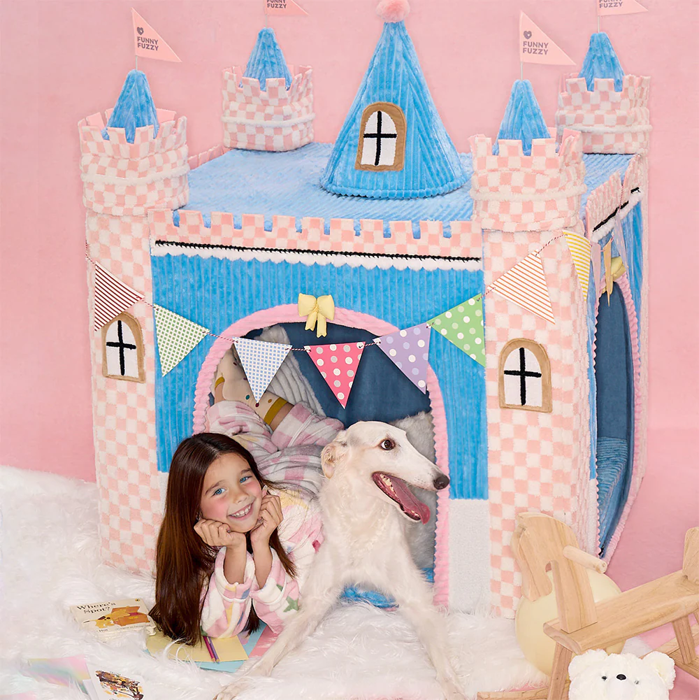 Cozy Orthopedic Kids Indoor Play Castle Bed Dog Tent Bed - Fairytale Dreamland - News Pet Shop