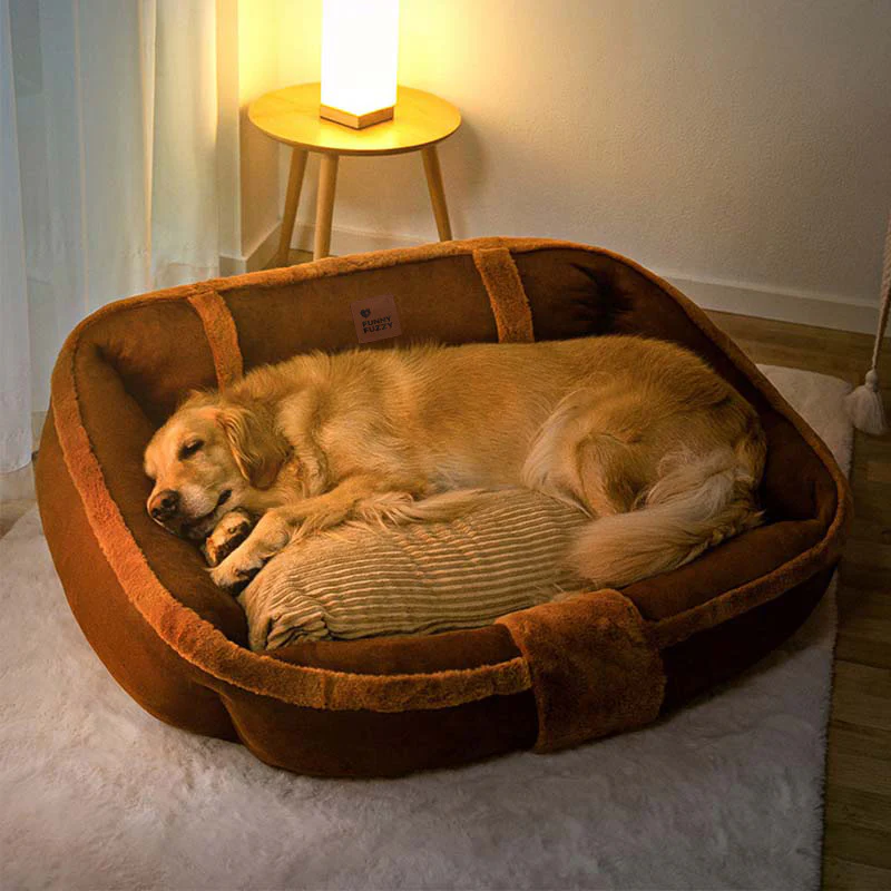 Vintage Large Cozy Calming Sofa Dog Bed - News Pet Shop