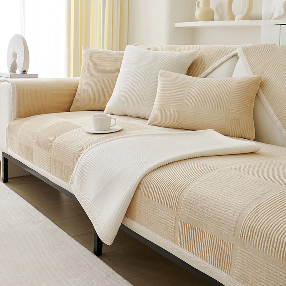 Classic Striped Square Plush Couch Cover - News Pet Shop