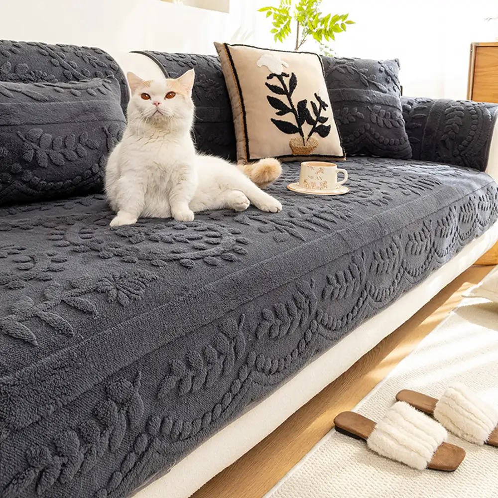 Jacquard Plush Comfortable Scratch-Resistant Non-Slip Couch Cover - News Pet Shop