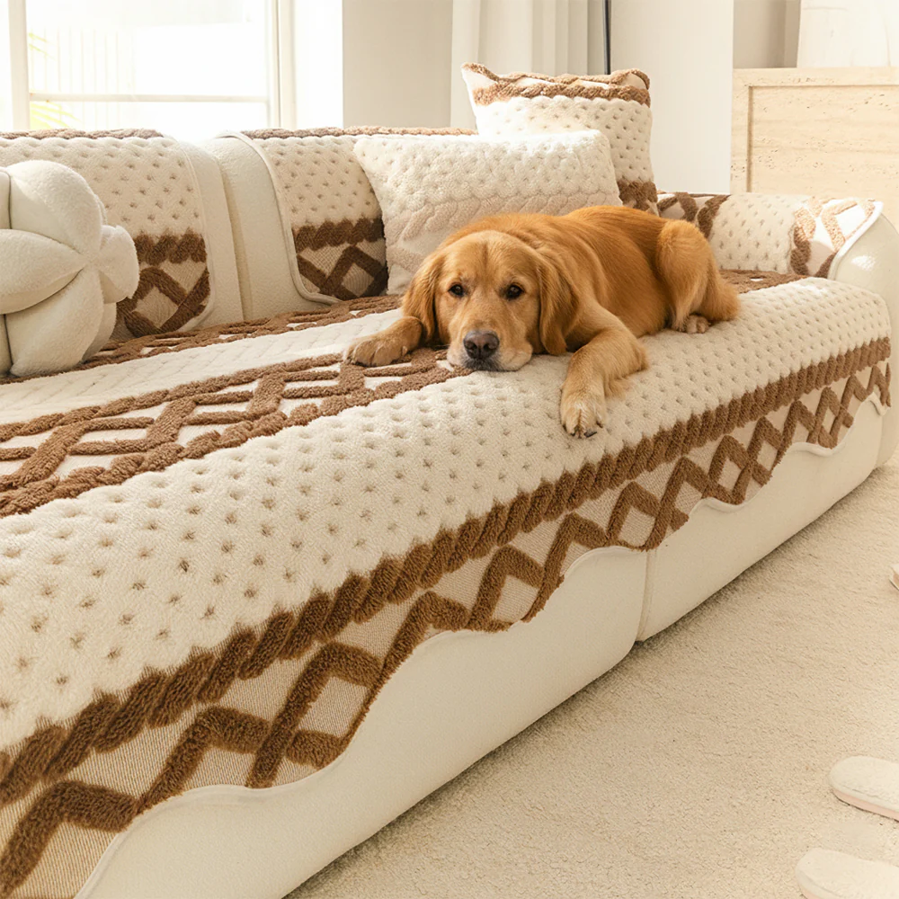 Cookie Comfortable Plush Skin-Friendly Non-Slip Couch Cover - News Pet Shop