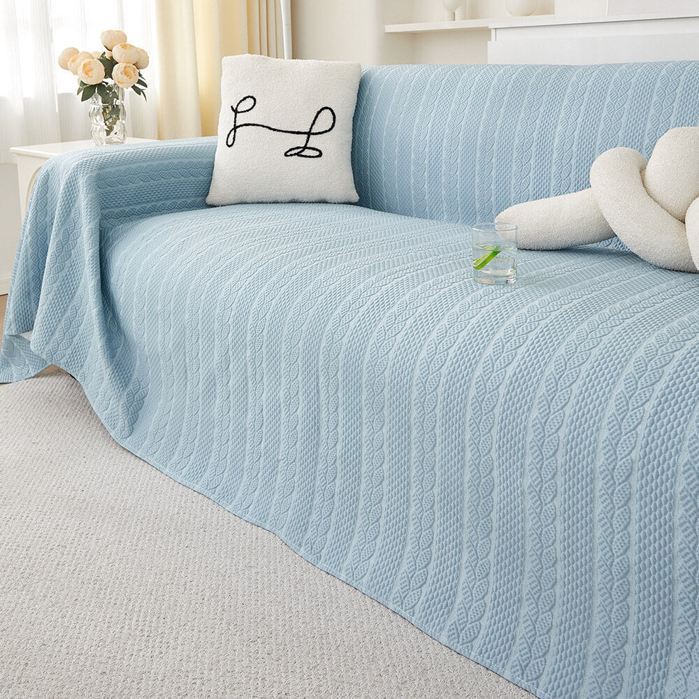 Wheat Pattern Textured Cooling Ice Silk Anti-Slip Couch Cover - News Pet Shop