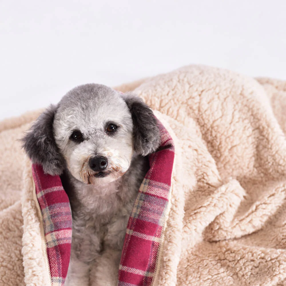 Warm Cozy Plaid Sherpa Fleece Thickened Blanket for Dogs and Cats - News Pet Shop