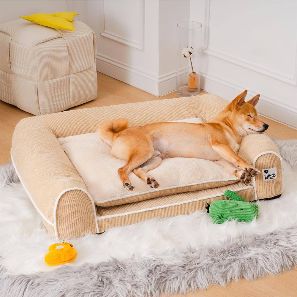 Deluxe Flannel Double-Layer Orthopedic Dog Sofa Bed - News Pet Shop