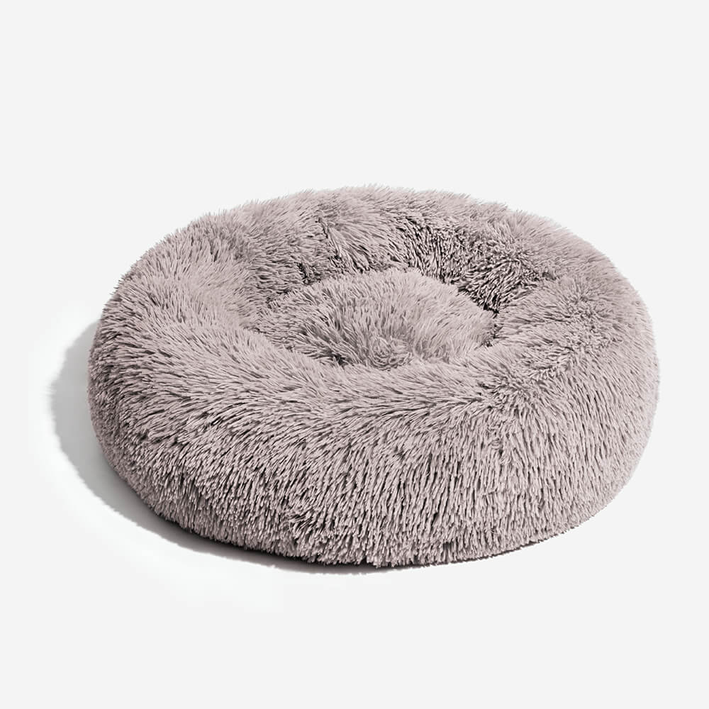 Fuzzy Round Fluffy Dog Bed - News Pet Shop