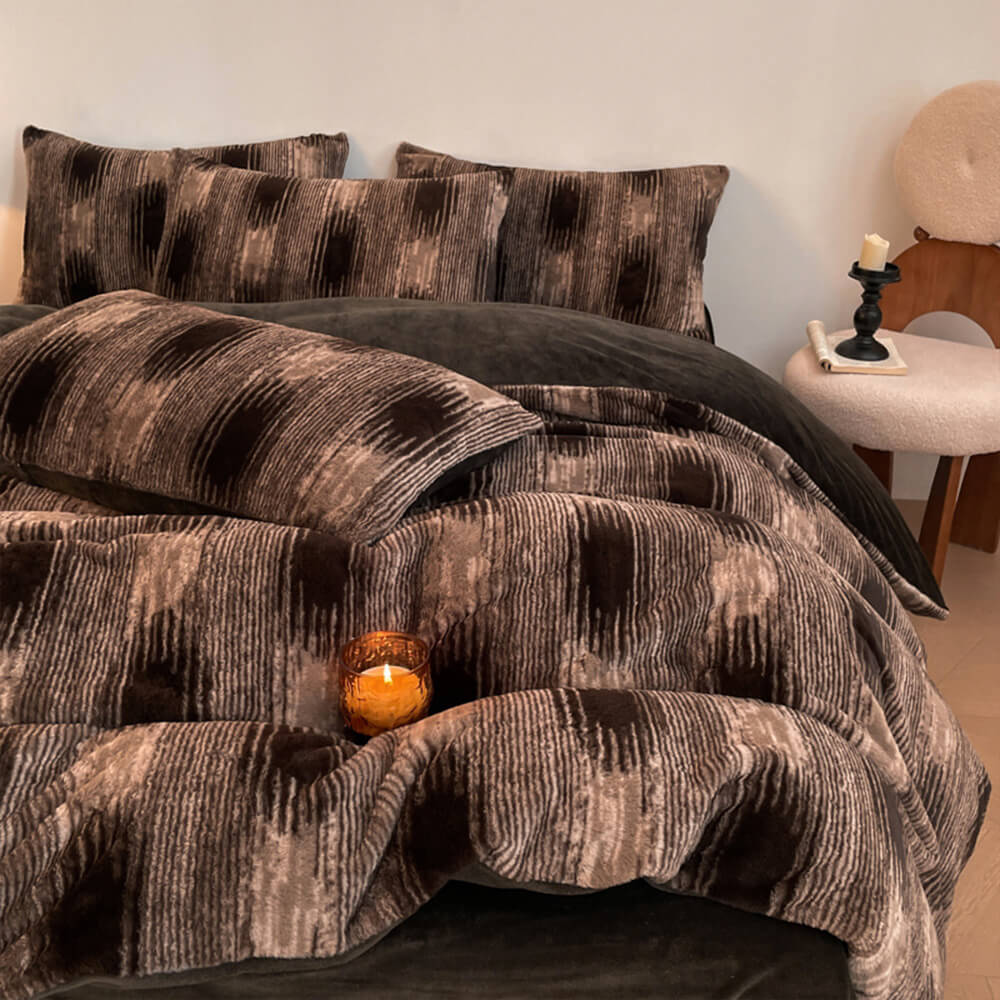 Deluxe Floral Double-Sided Velvet Dual Warmth Bed Sheet Set - News Pet Shop