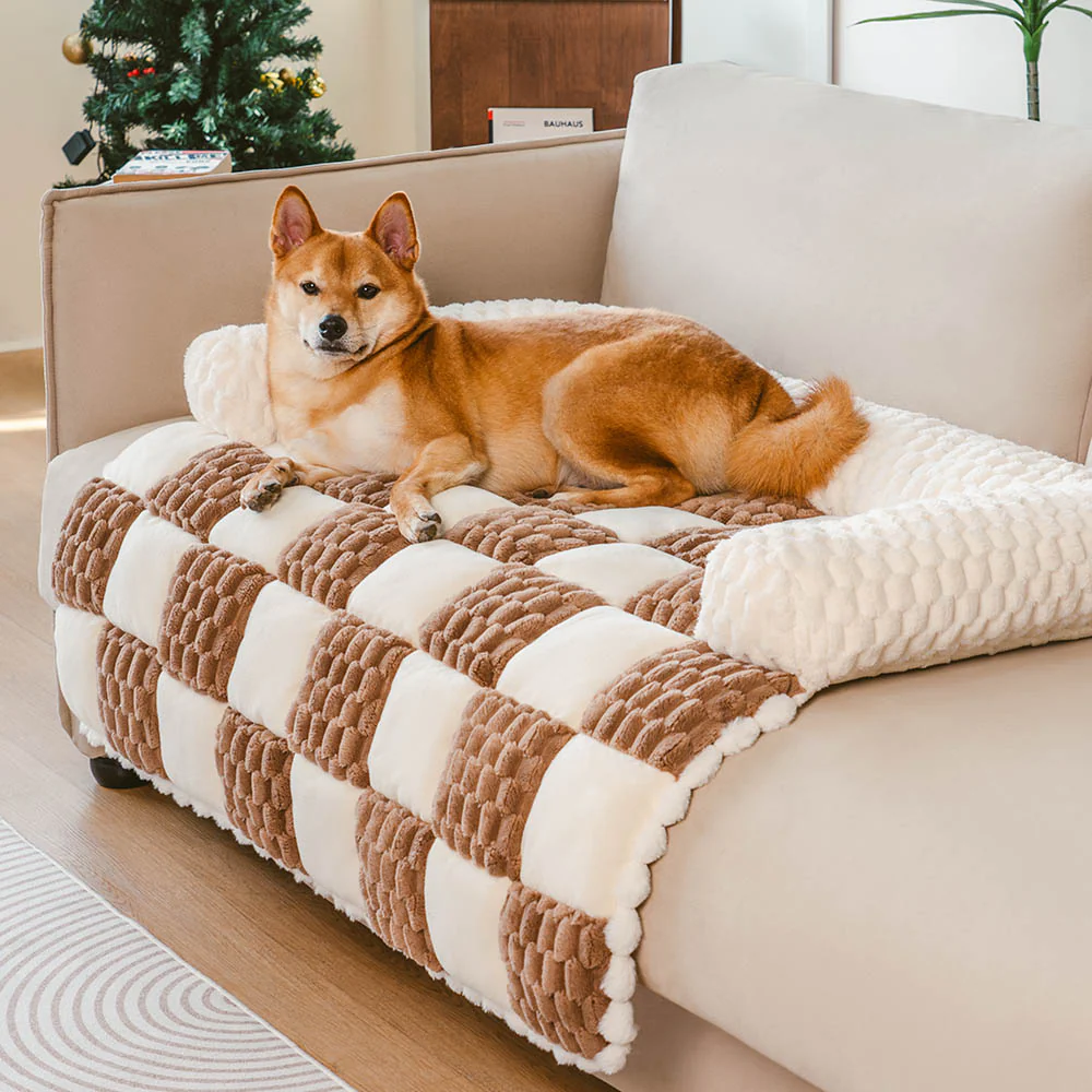 Plaid Cozy Sofa Protector Dog Mat - SnugPad - News Pet Shop