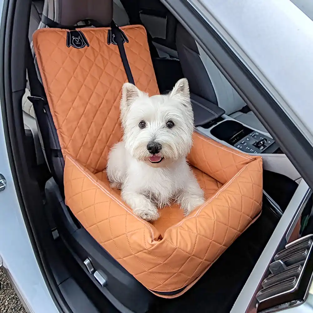 Water-Repellent PU Leather Scratch-Resistant Car Travel Dog Car Seat Bed - News Pet Shop