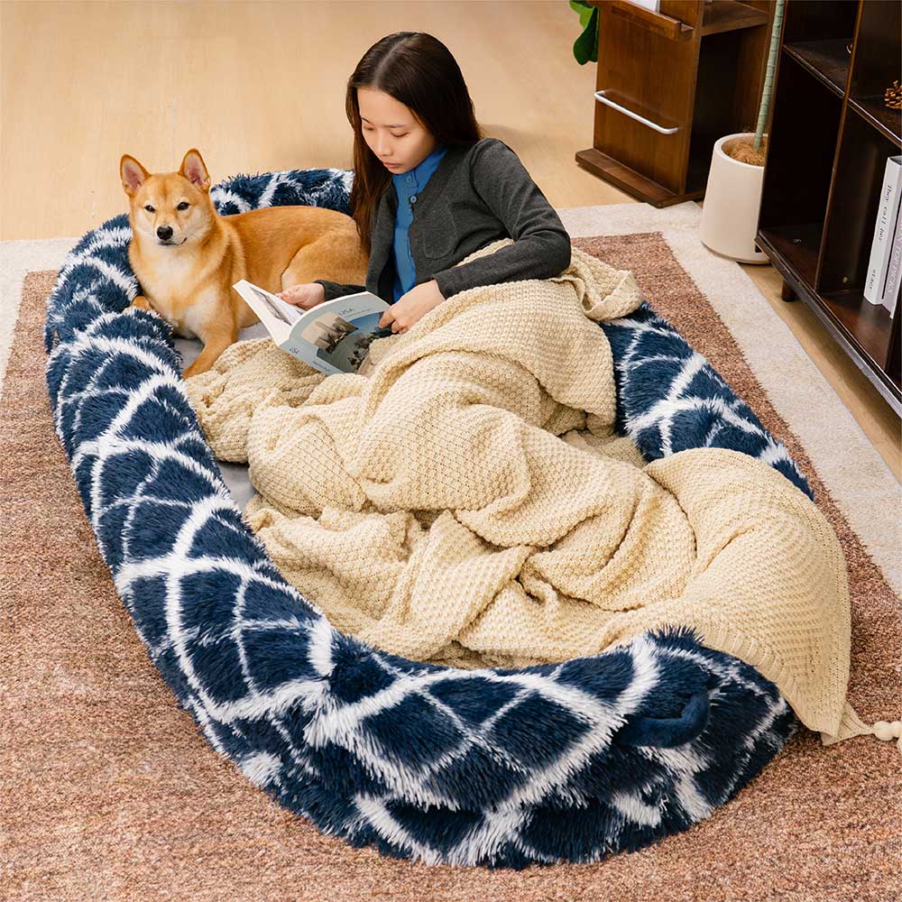 Classic Fluffy Super Large Donut Human Dog Bed - Cuddle Cradle - News Pet Shop