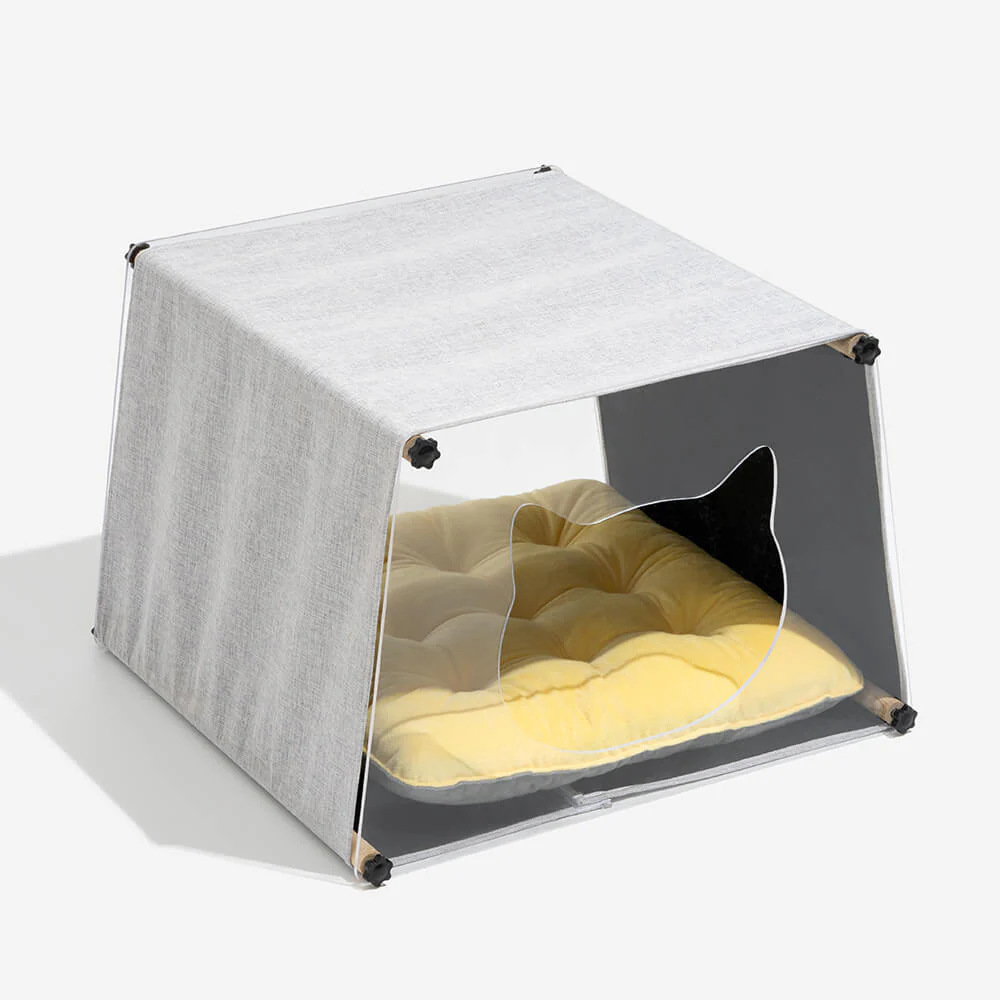 Acrylic Indoor Simple Solid Wood Structure Cat House - News Pet Shop