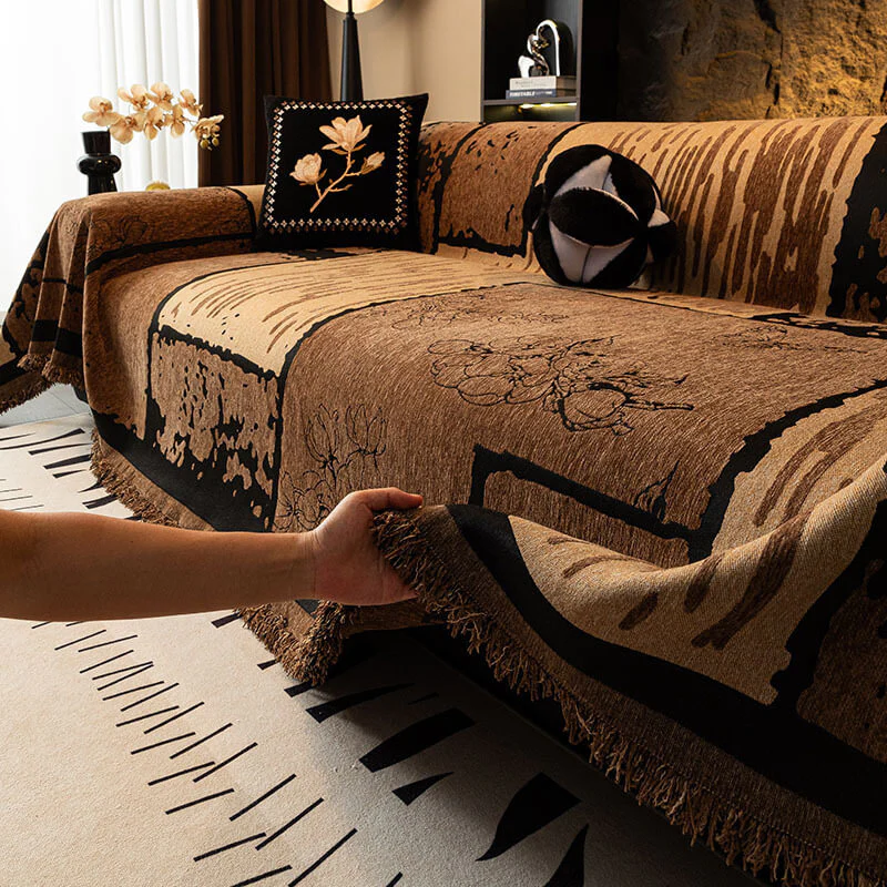 Vintage Chenille Anti-Scratch Sofa Protector Throw Couch Cover - News Pet Shop