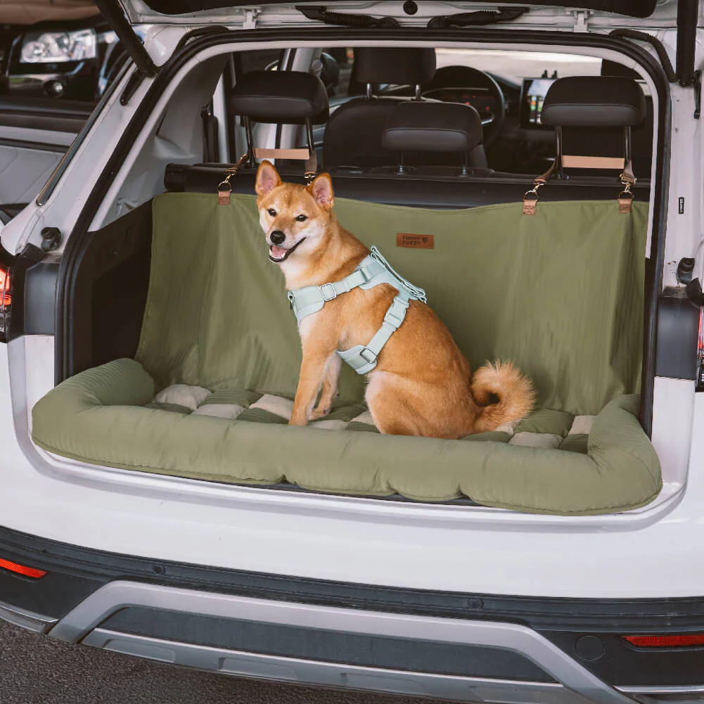 Travel Bolster Safety Back Seat Large Dog Car Seat Bed - Chessboard Lounge - News Pet Shop
