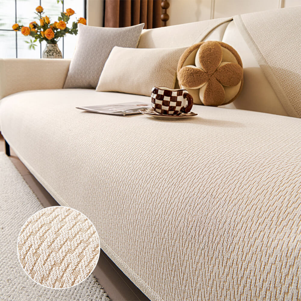 Chenille Minimalist Anti-Slip Fabric with Cat Scratch-Resistant Design Couch Cover - News Pet Shop