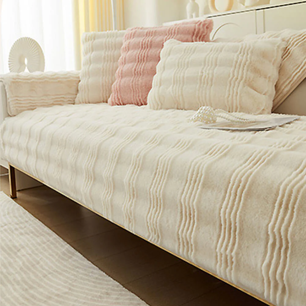 Modern Comfortable Faux Rabbit Fur Anti-Slip Couch Cover - News Pet Shop