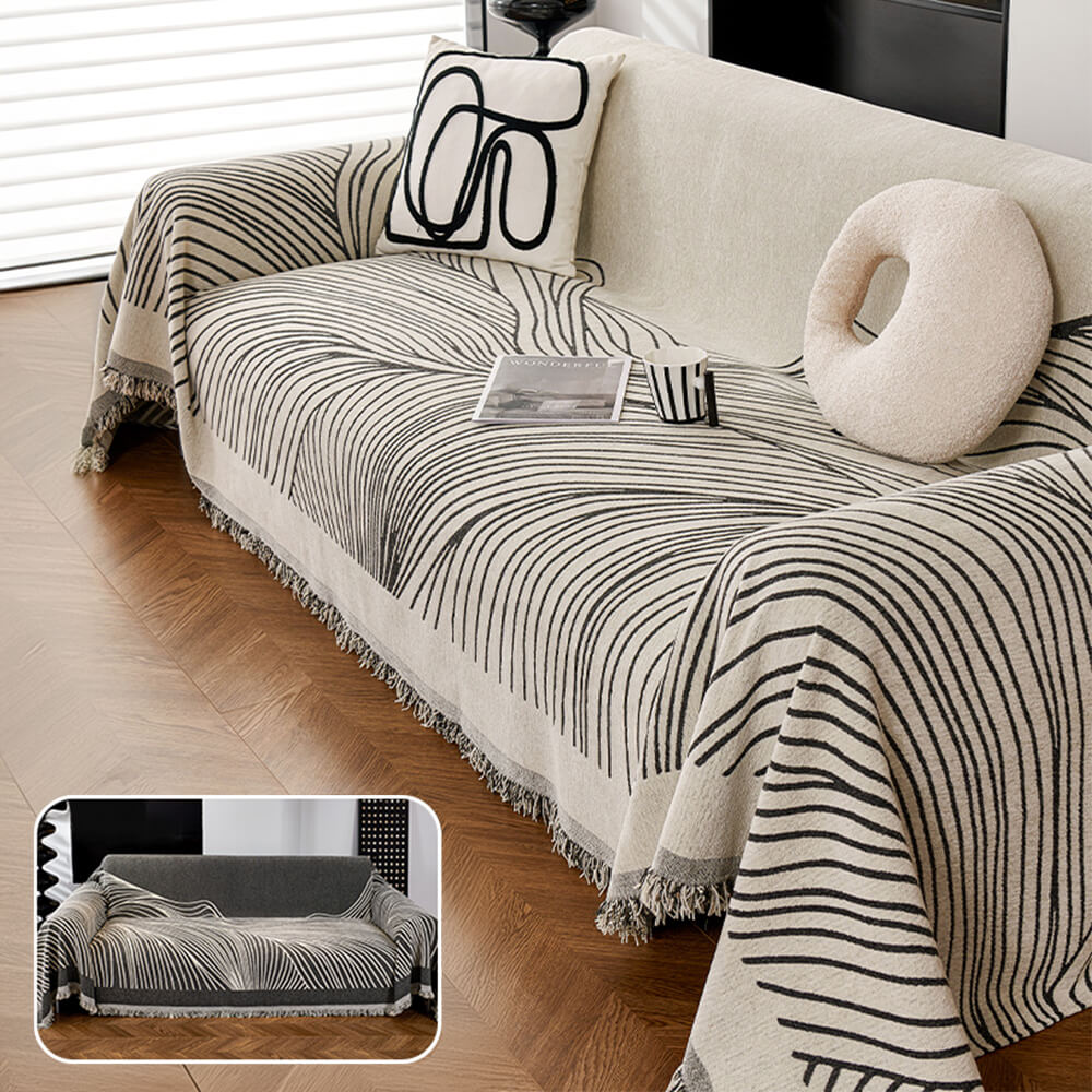 Minimalist Chenille Reversible Cat-Scratch Resistant Non-Slip Couch Cover - News Pet Shop