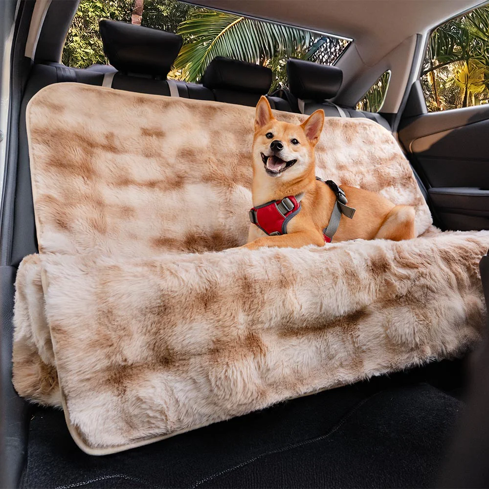 Fluffy Cozy Calming Pet Blanket Car Seat Protector Cover- Surestep - News Pet Shop