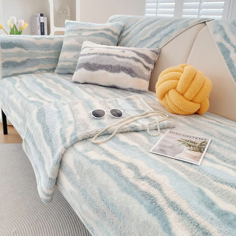 Plush Cream Comfort Furniture Protective Mat Couch Cover - News Pet Shop