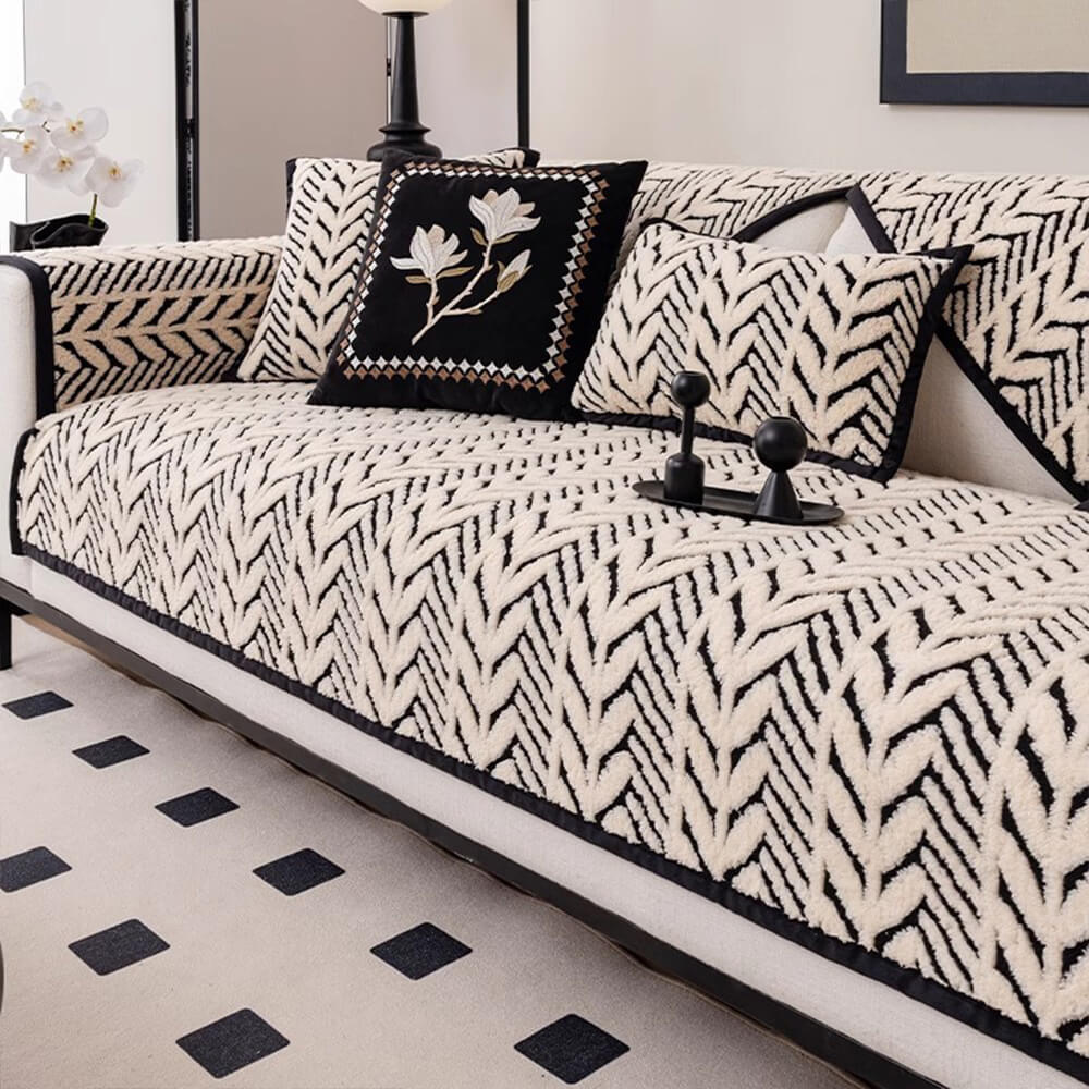 Premium Warm Wheat-Ear Plush Anti-Slip Anti-Scratch Couch Cover - News Pet Shop