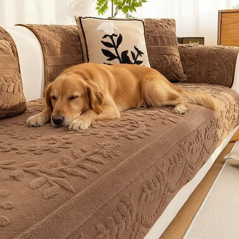 Jacquard Plush Comfortable Scratch-Resistant Non-Slip Couch Cover - News Pet Shop