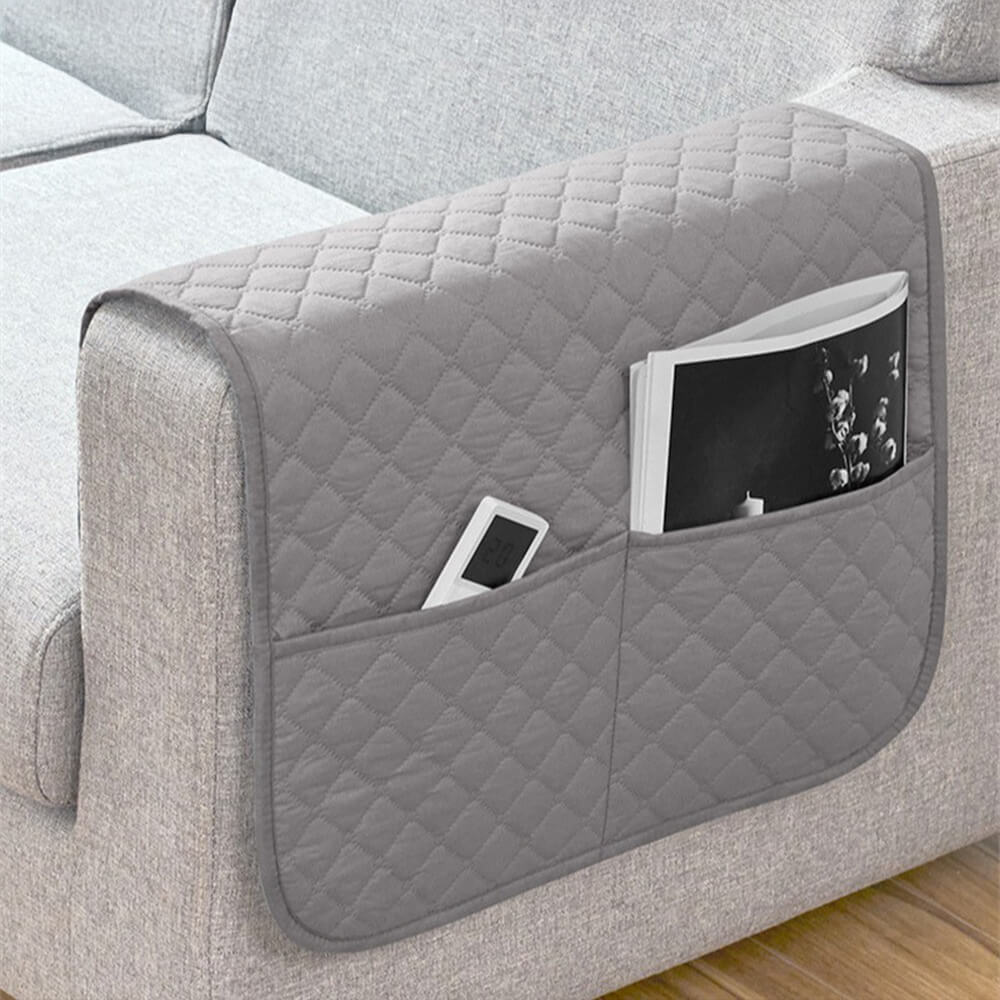 Waterproof Quilted Sofa Armrest Cover with Pockets - News Pet Shop