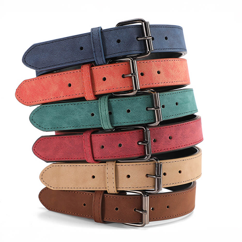 Vintage Faux Leather Soft Neck Protector Dog Collar Leash Set - News Pet Shop