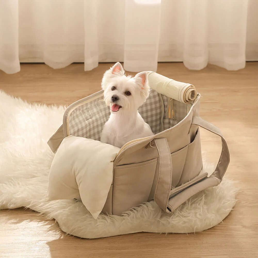 Stylish Plaid Travel-Friendly Dog & Cat Carrier Bag - News Pet Shop
