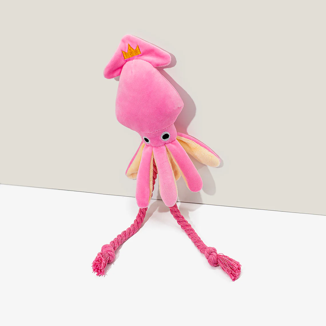 Pink Squid Squeaky Plush Dog Toy - News Pet Shop