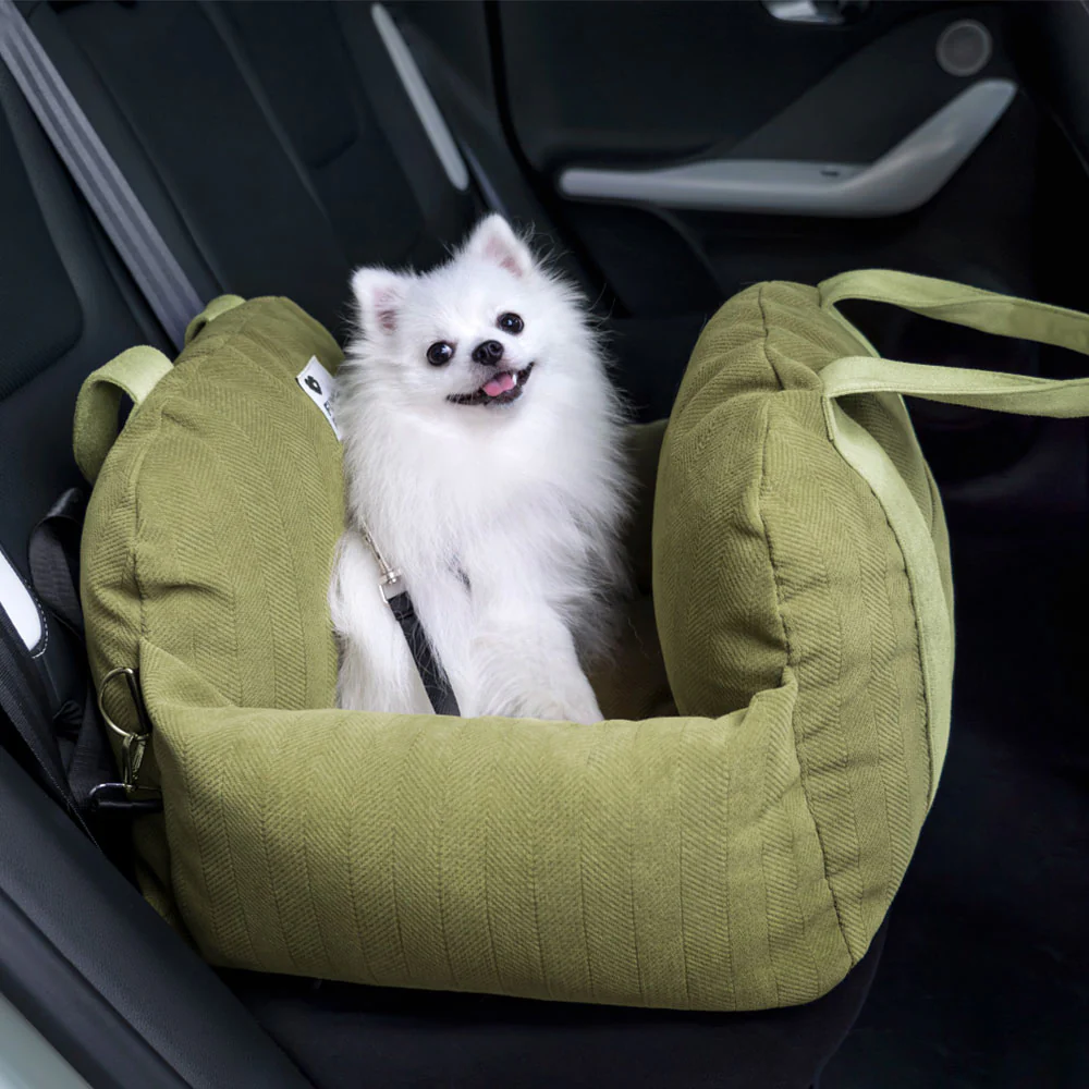 Herringbone Travel Bolster Safety Puppy Dog Car Seat Bed - News Pet Shop