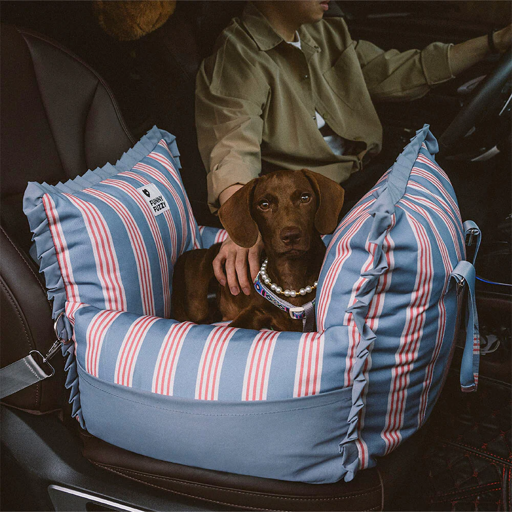 Lace Stripe Travel Safety Waterproof Dog Car Seat Booster - News Pet Shop