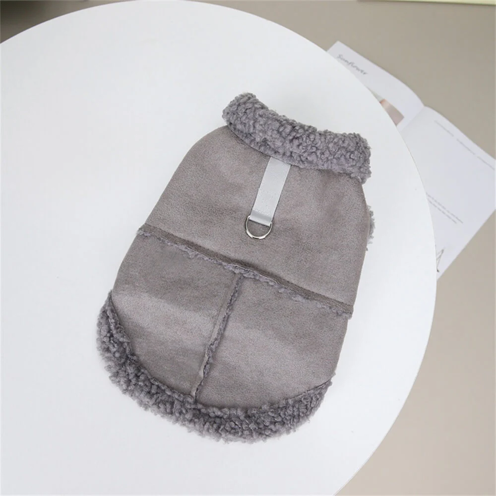 Shearling Dog Jacket  C Warm and Stylish Winter Outerwear - News Pet Shop