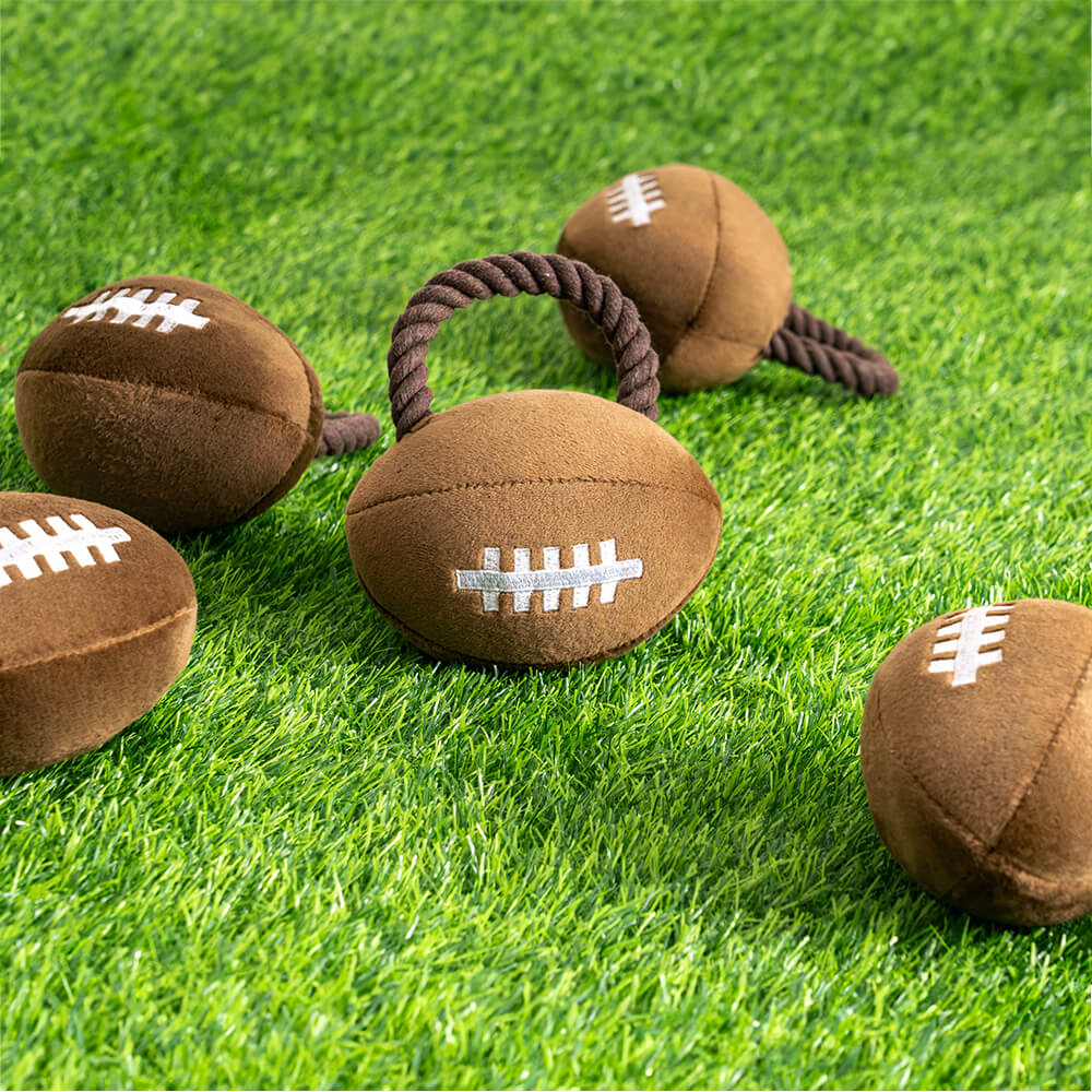 Super Bowl Plush Rugby Football Sound Toy Dog Interactive Toy - News Pet Shop