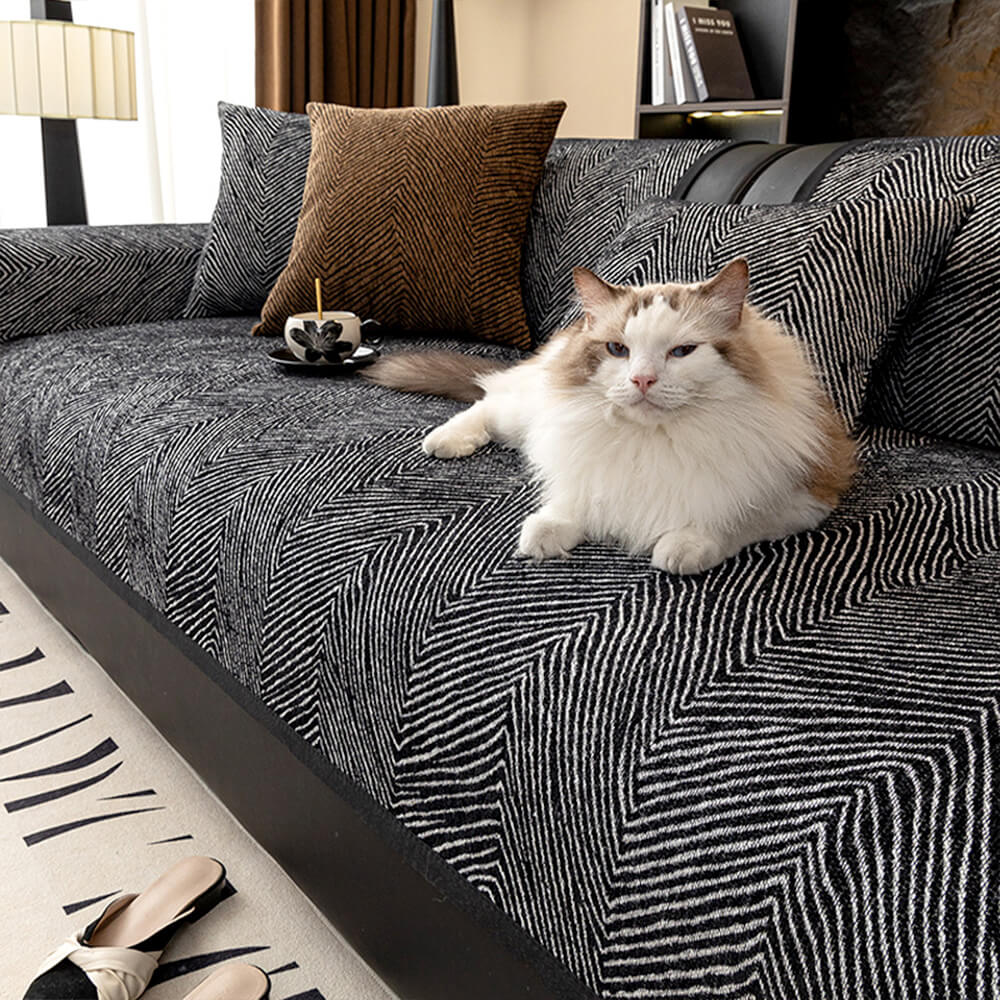 Irregular Tree Pattern Thick Chenille Couch Cover - News Pet Shop