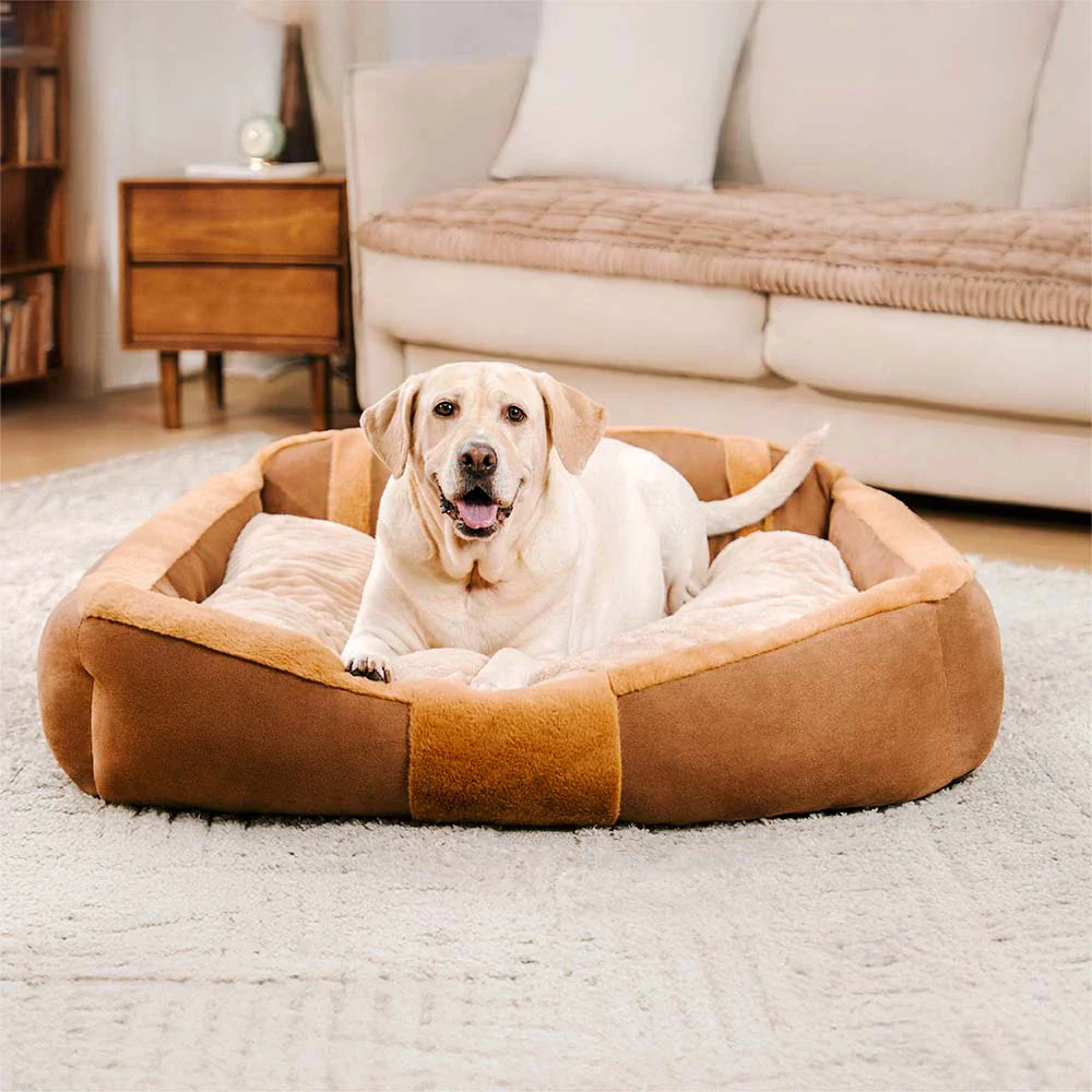Vintage Large Cozy Calming Sofa Dog Bed - News Pet Shop