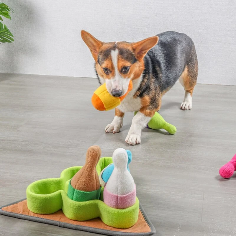 Interactive Bowling Puzzle Dog Treat Dispenser Toy - News Pet Shop