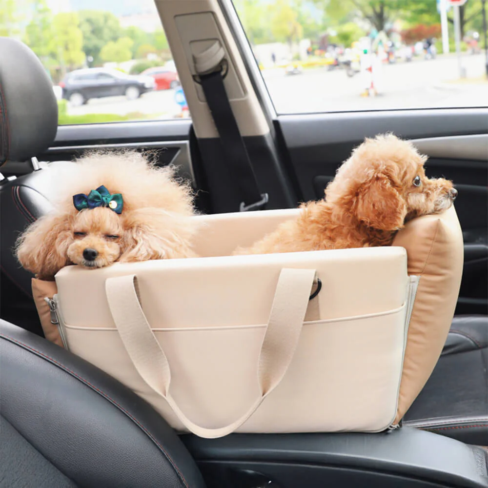 Color-Block Soft Waterproof Portable Car Console Pet Travel Carrier - News Pet Shop