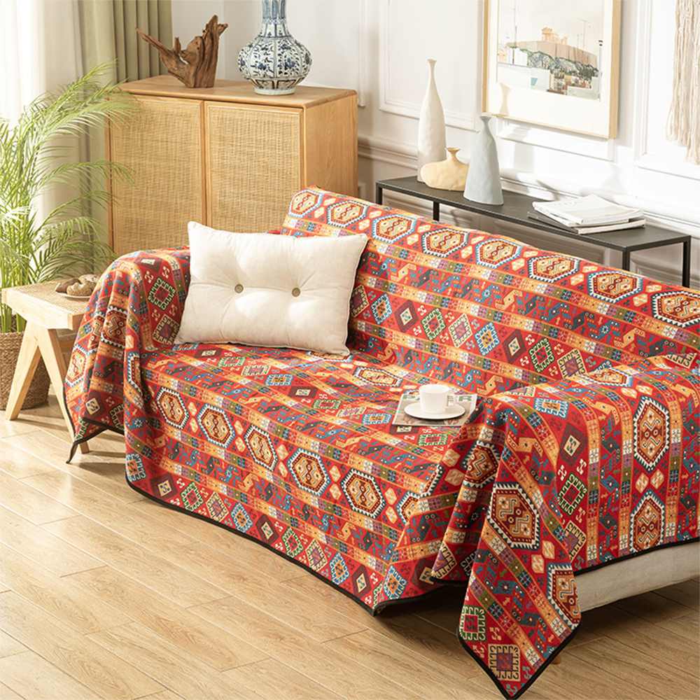 Moroccan Jacquard Multifunctional Throw Blanket Couch Cover - News Pet Shop
