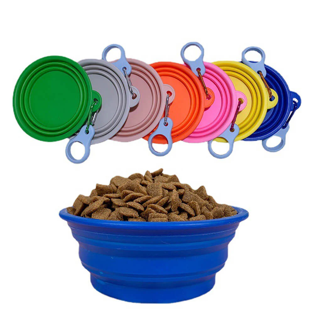 Portable Foldable Expandable Silicone Dog Food & Water Bowl - News Pet Shop