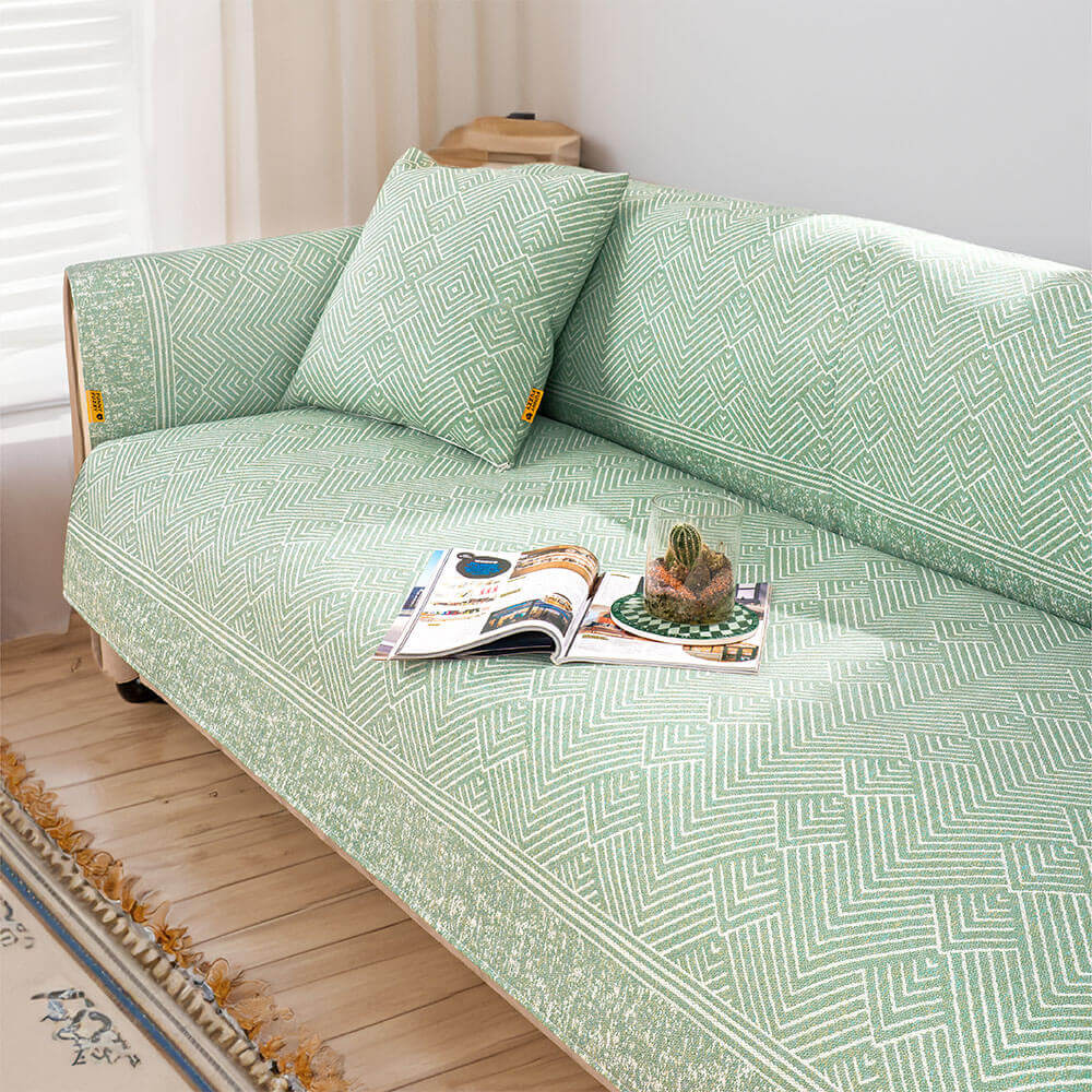Modern Pattern Ice Silk Natural Cooling Sectional Couch Cover Anti-scratch Protection - News Pet Shop