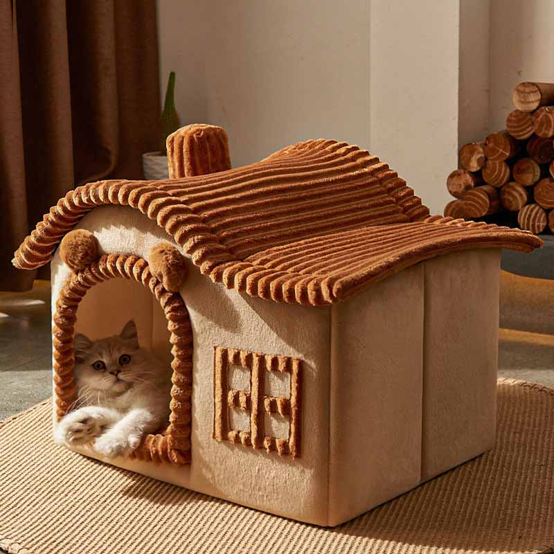 House Design Semi-Enclosed Cat Bed - News Pet Shop