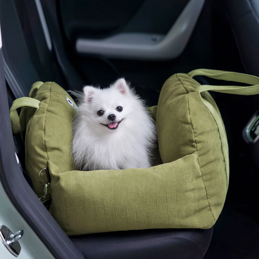Herringbone Travel Bolster Safety Puppy Dog Car Seat Bed - News Pet Shop