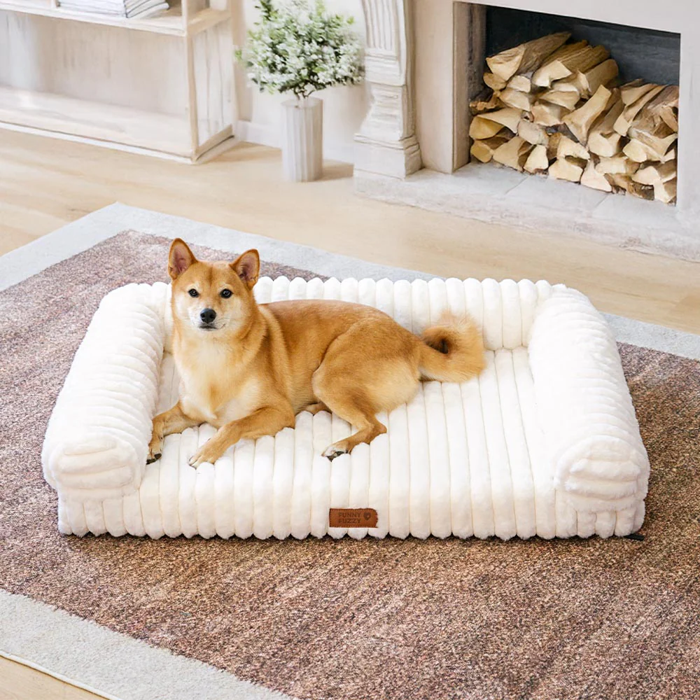 Cream Fluffy Comfort Orthopedic Dog and Cat Sofa Bed - News Pet Shop