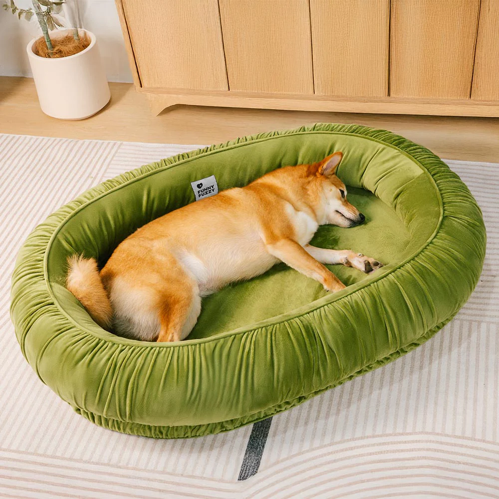 Oval Orthopedic Support Cozy Sleeping Detachable Dog & Cat Bed - News Pet Shop